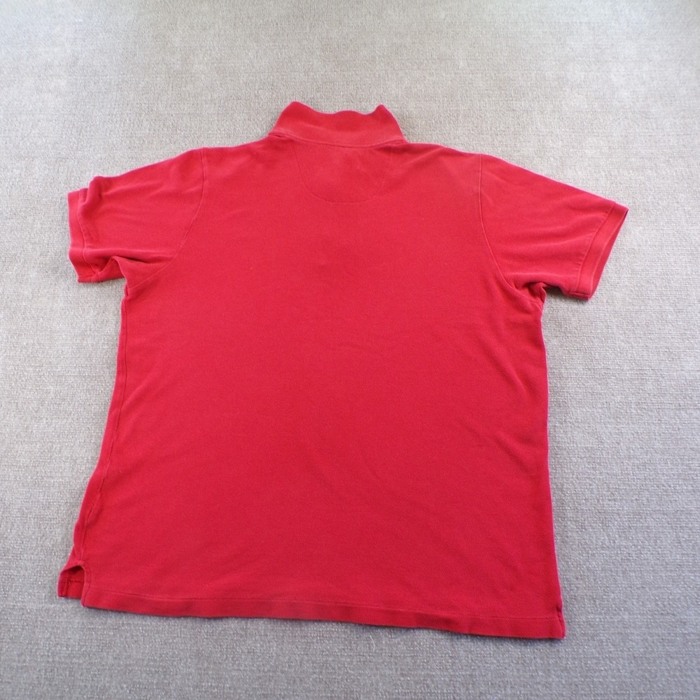 Hollister Red Polo Shirt XXL Embroidered Logo Fits M/L Y2K Style Slim Fit - Picture 2 of 8